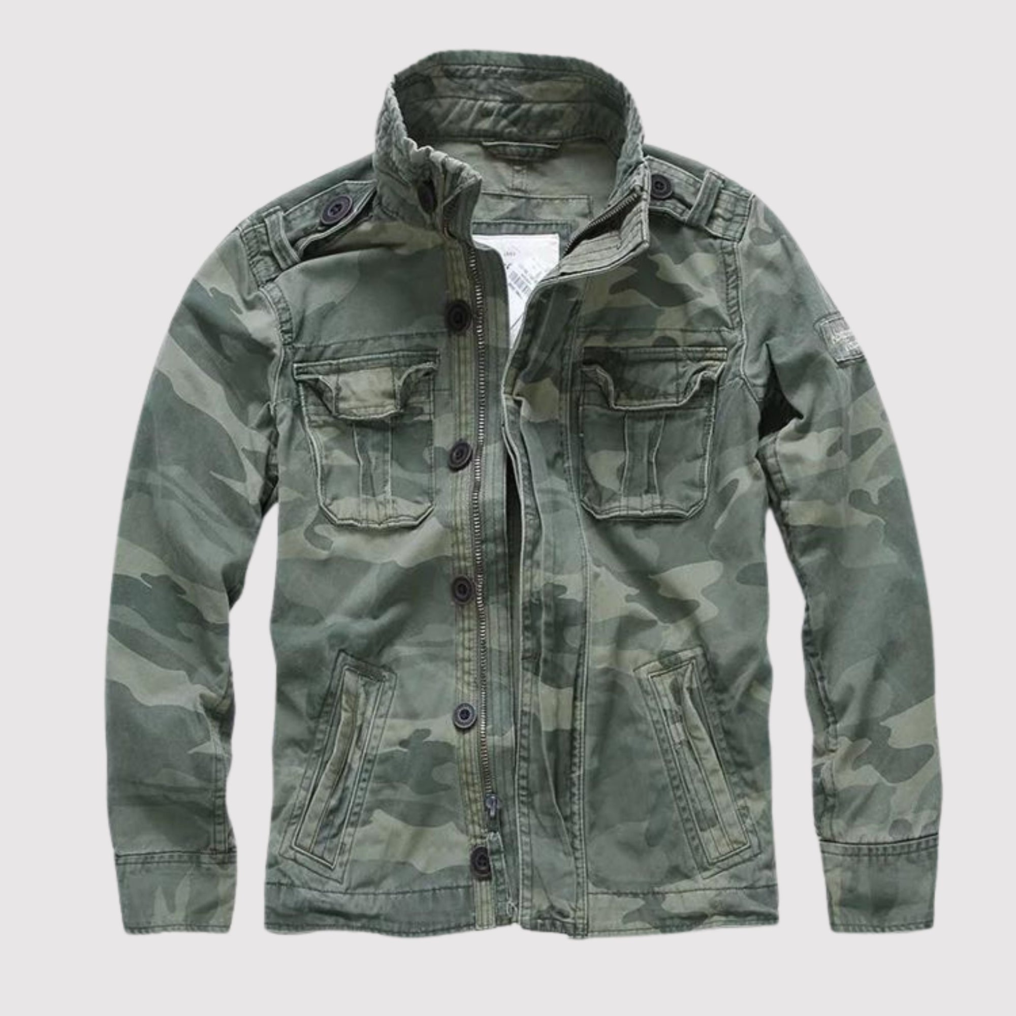 Men's blue regular fit retro denim jacket with multiple pockets by Urbann Vibe Theodore