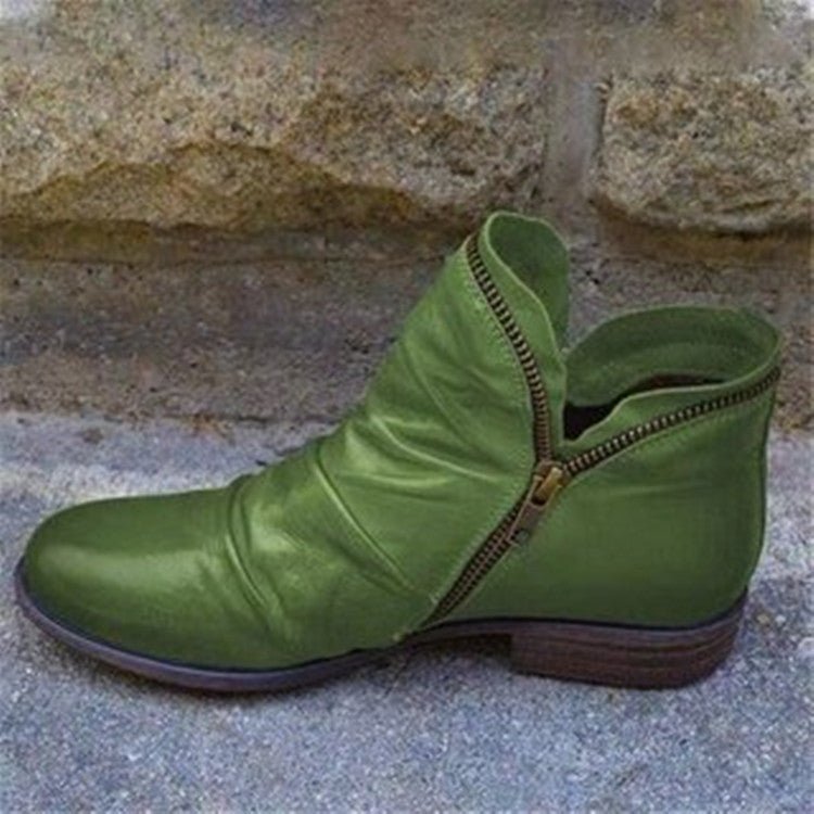 Makayla women's brown leather ankle boots with sleek silhouette and cushioned supportive fit