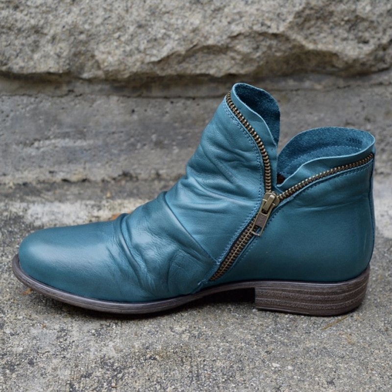 Makayla women's brown leather ankle boots with sleek silhouette and cushioned supportive fit
