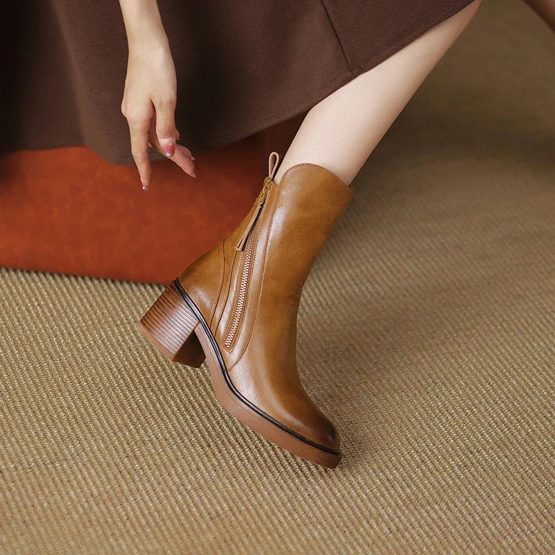 Isla women's sleek black ankle boots with clean lines and elegant silhouette for all-day comfort