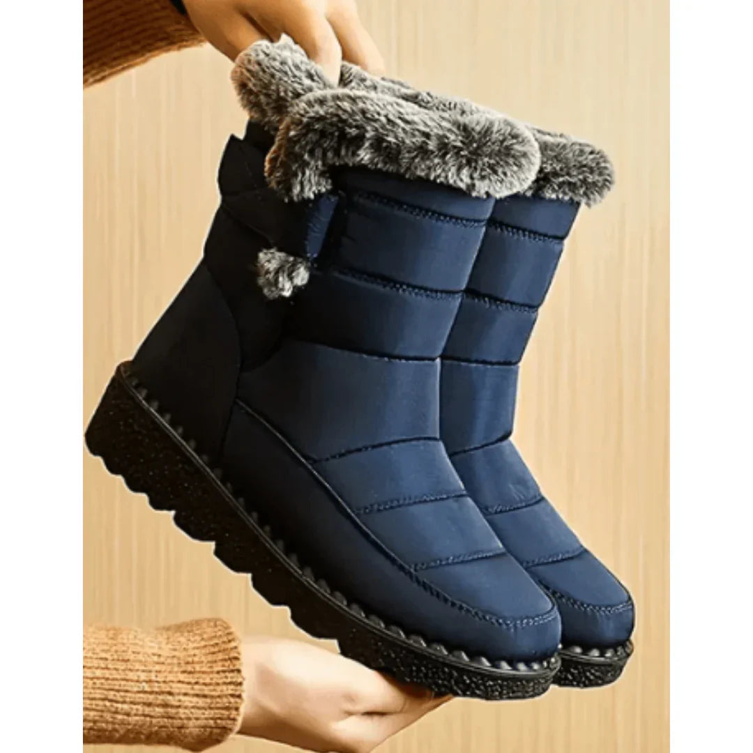 Women's waterproof winter boots with warm insulation, secure fit, and cold-weather protection for outdoor comfort