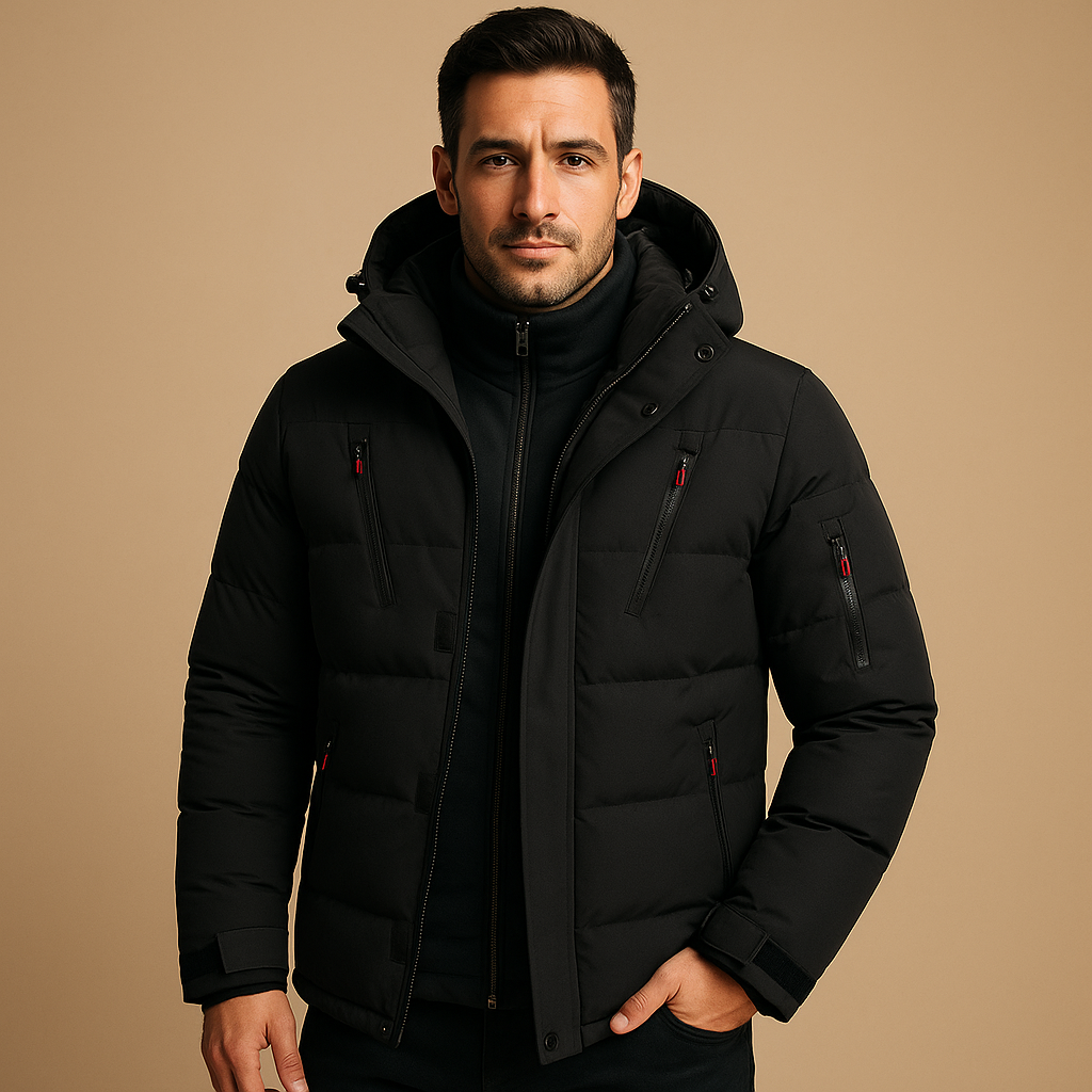 Men's Blake heavy-duty insulated winter jacket tailored silhouette weatherproof cold-weather outdoor adventurer