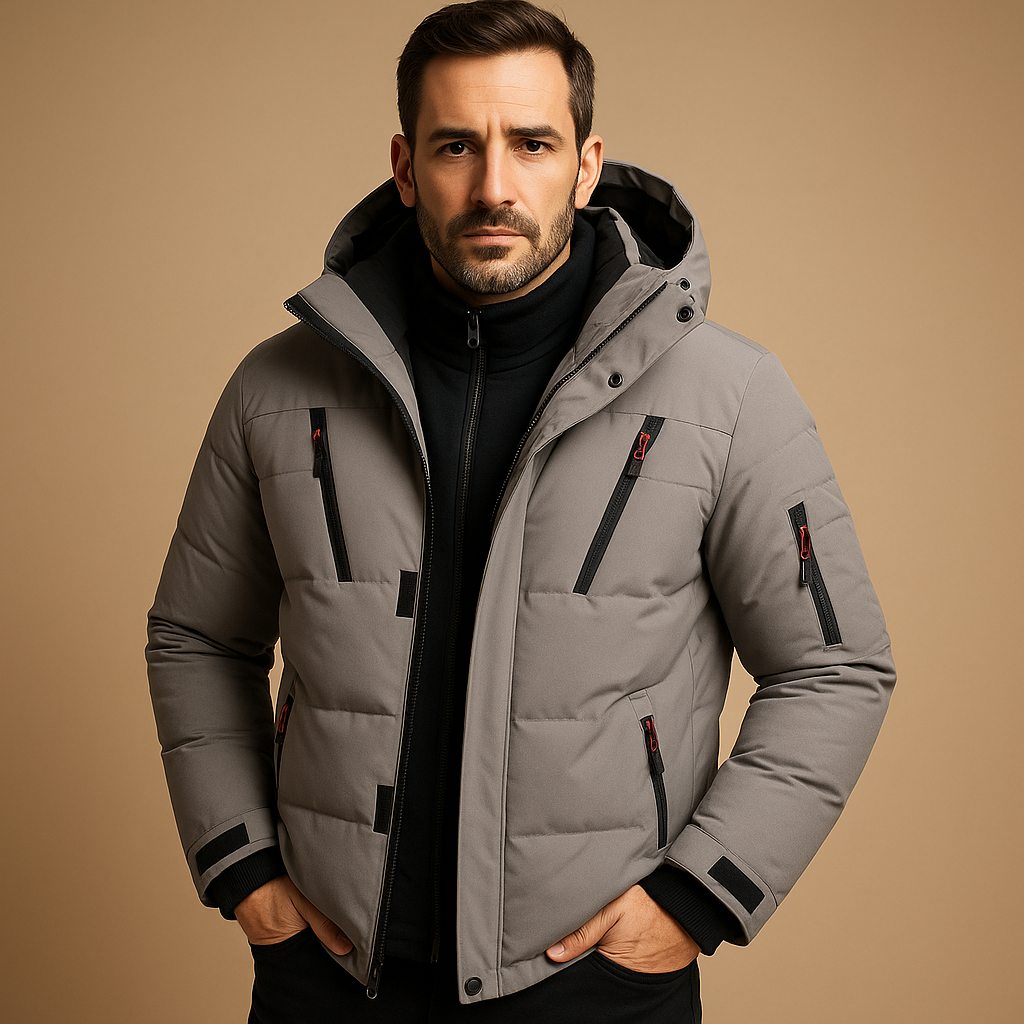Men's Blake insulated winter jacket in heavyweight weatherproof fabric with tailored outdoor silhouette