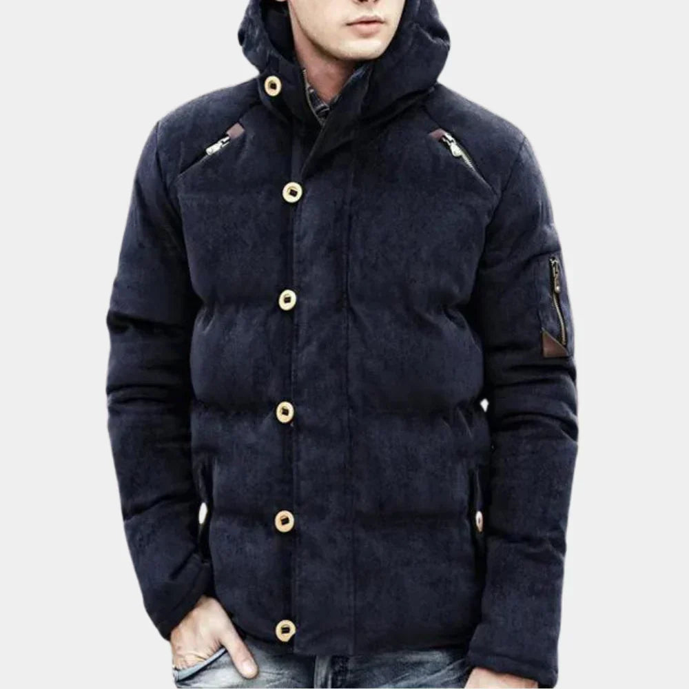 Steven men's hooded jacket relaxed fit sustainable weatherproof outerwear casual contemporary silhouette