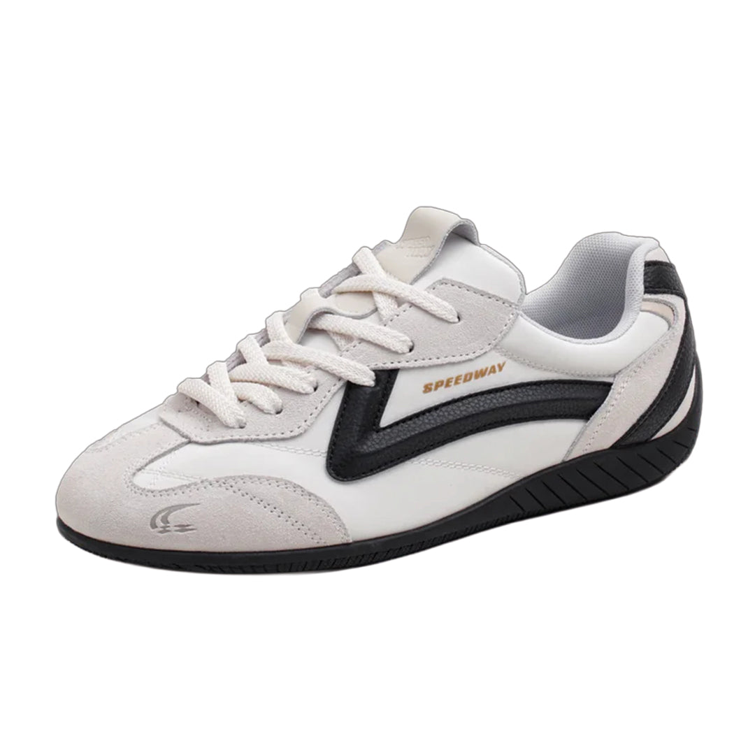 Urbann-Vibe Speedway low-top sneaker soft suede upper curved leather accents casual everyday comfort
