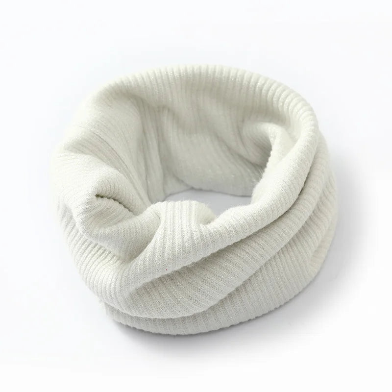 Women's ribbed wool neck warmer close fit design cozy soft texture elegant cold weather accessory
