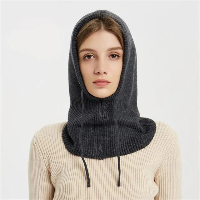 Cozy ribbed knit beanie with adjustable folded brim for cold weather, unisex winter hat
