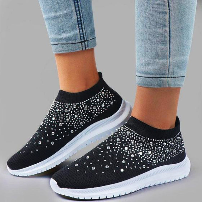 Women's slip-on orthopedic sneakers with padded sole, natural foot alignment support, and laceless comfort design