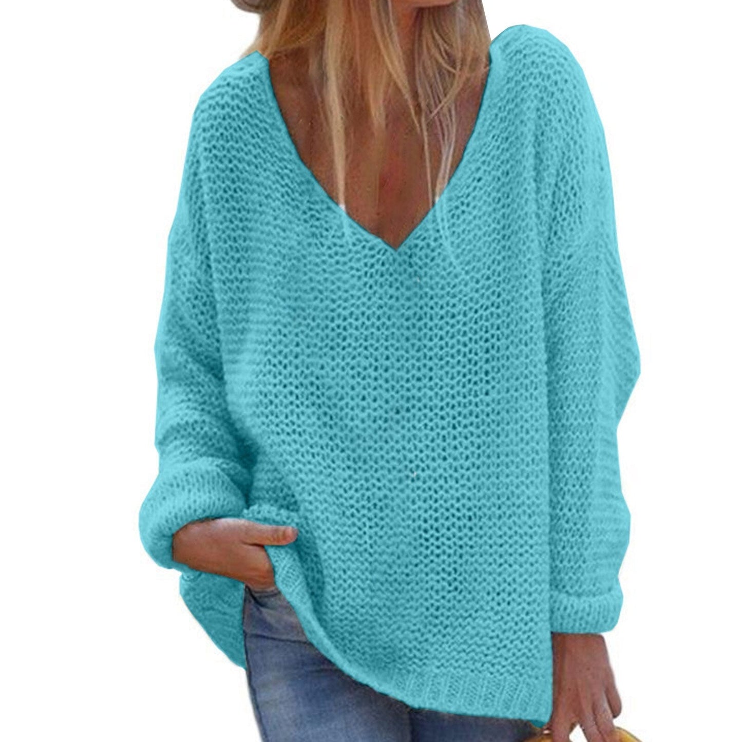 Women's casual pullover sweater in neutral tone, sleek silhouette with breathable fabric for all-day comfort