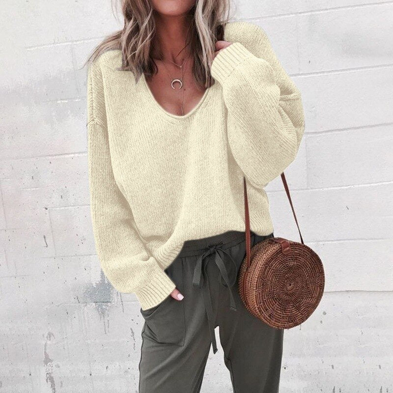 Modern women's professional sweater in timeless silhouette with polished contemporary style and elegant comfort fit