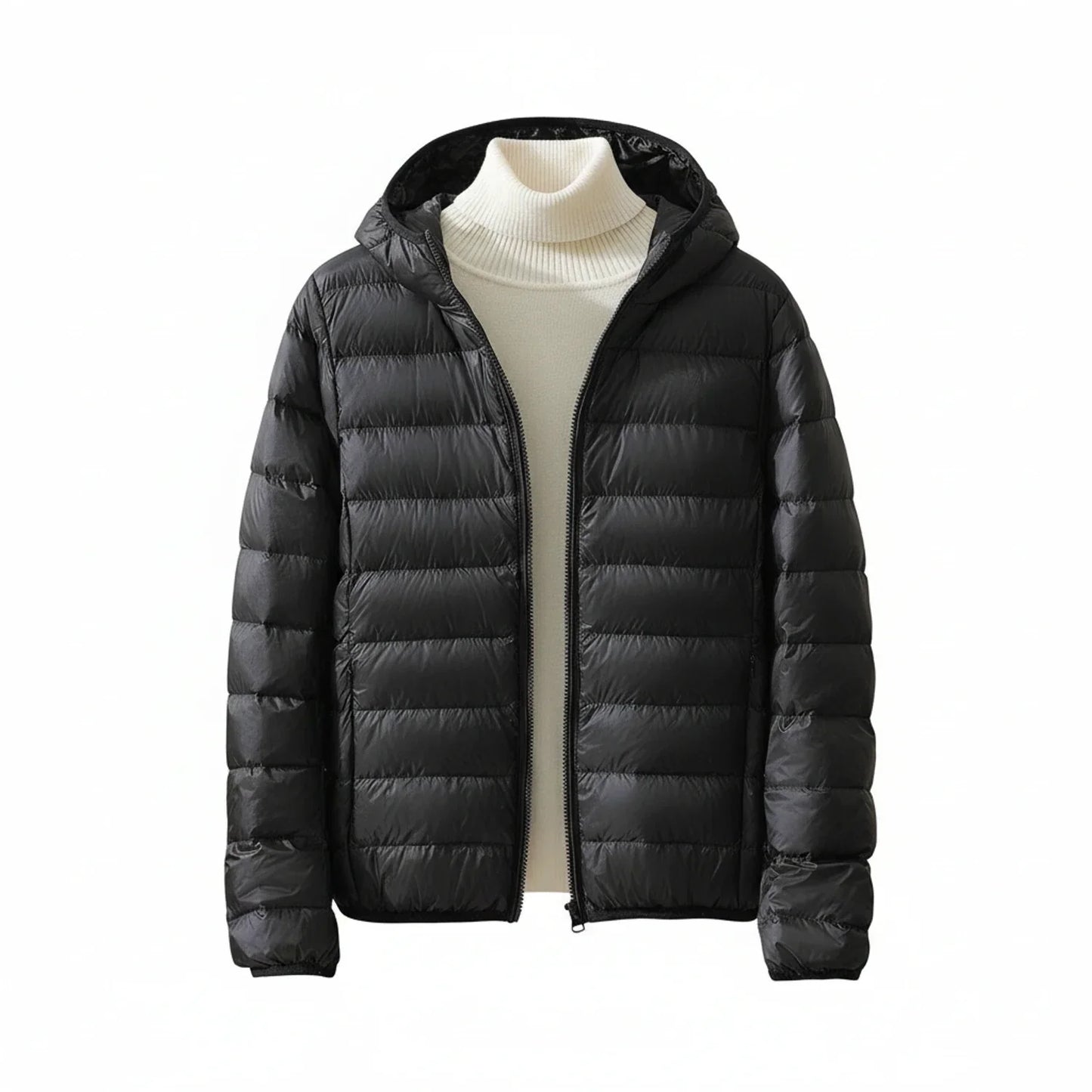 Women's lightweight hooded quilted puffer jacket, zip-front design in versatile everyday style