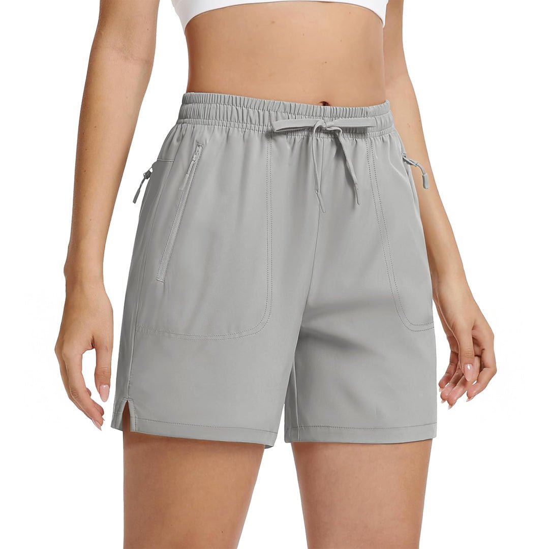 Women's 5-inch hiking shorts quick-dry lightweight UPF 50 stretch polyester spandex outdoor trail