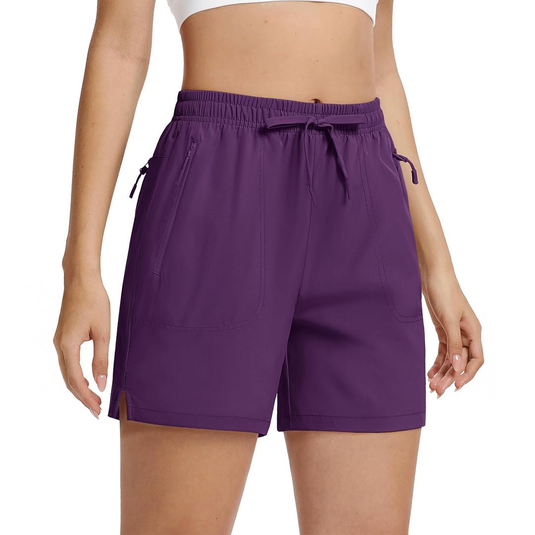 Women's 5-inch hiking shorts quick dry UPF 50 lightweight breathable olive green outdoor