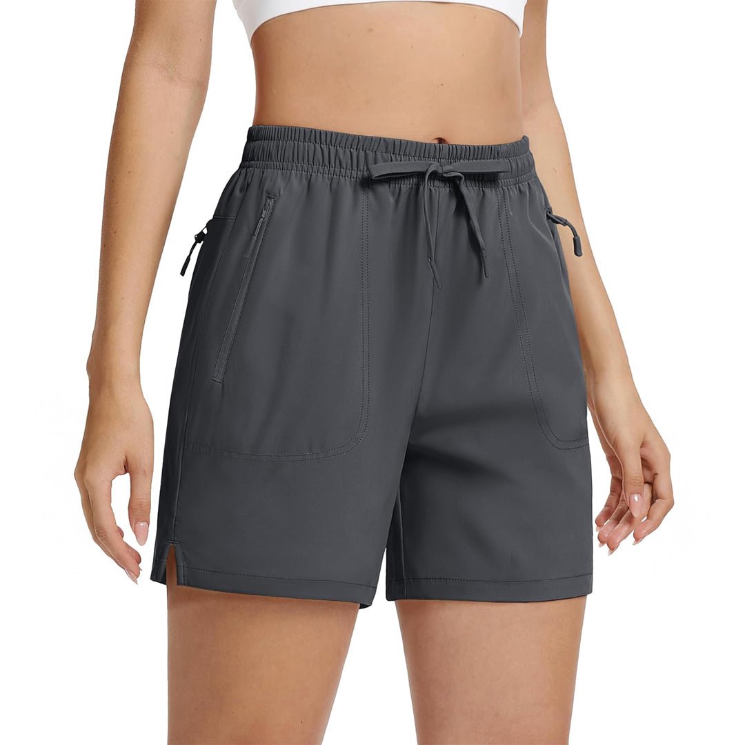 Women's 5-inch hiking shorts quick-dry lightweight UPF 50 stretch polyester spandex outdoor trail shorts