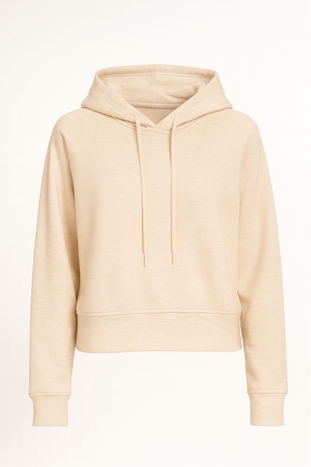 Women's lightweight scuba hoodie jacket full-zip drawstring hood breathable knit modern silhouette