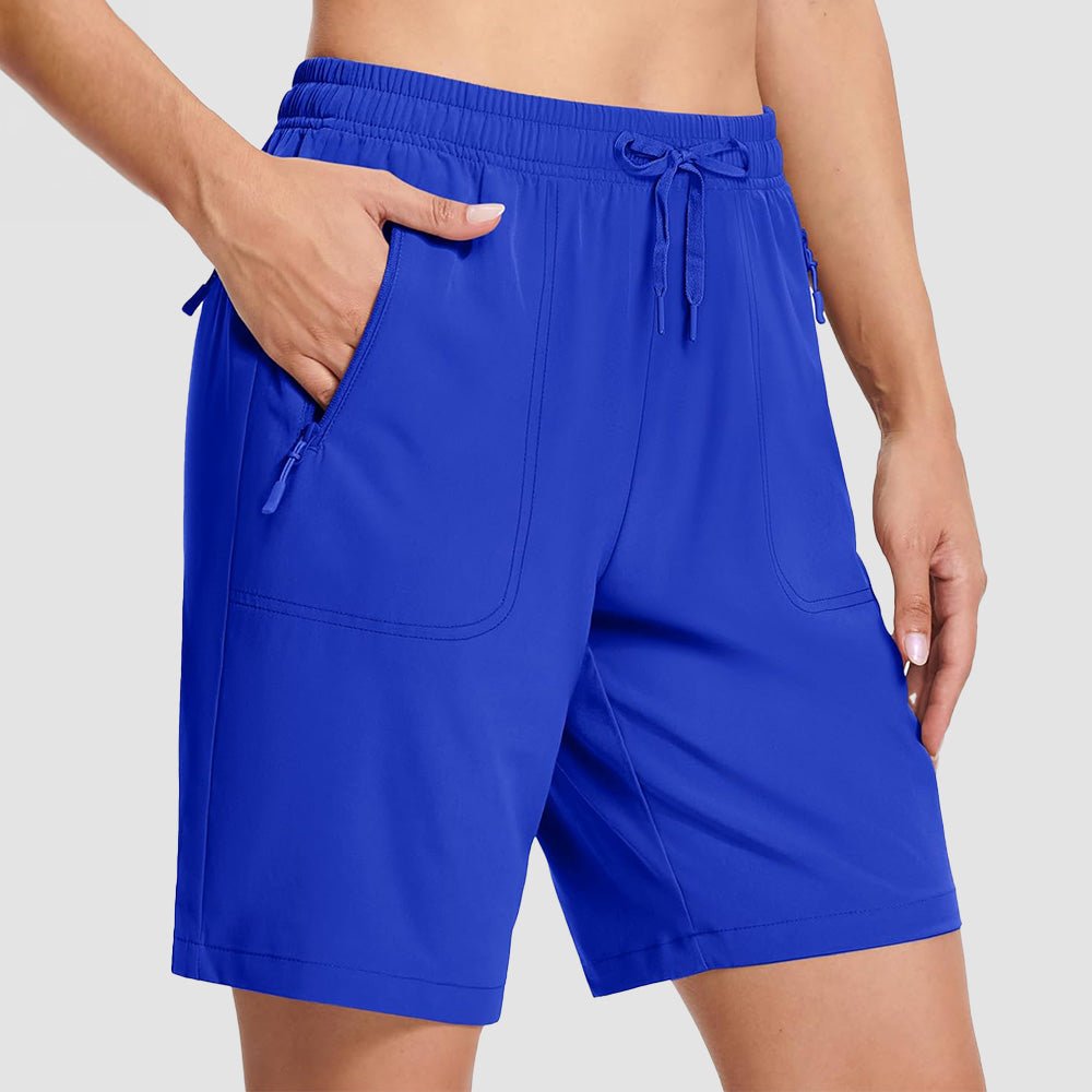 Women's lightweight quick-dry hiking shorts, water-resistant stretch fabric, ideal for outdoor trails