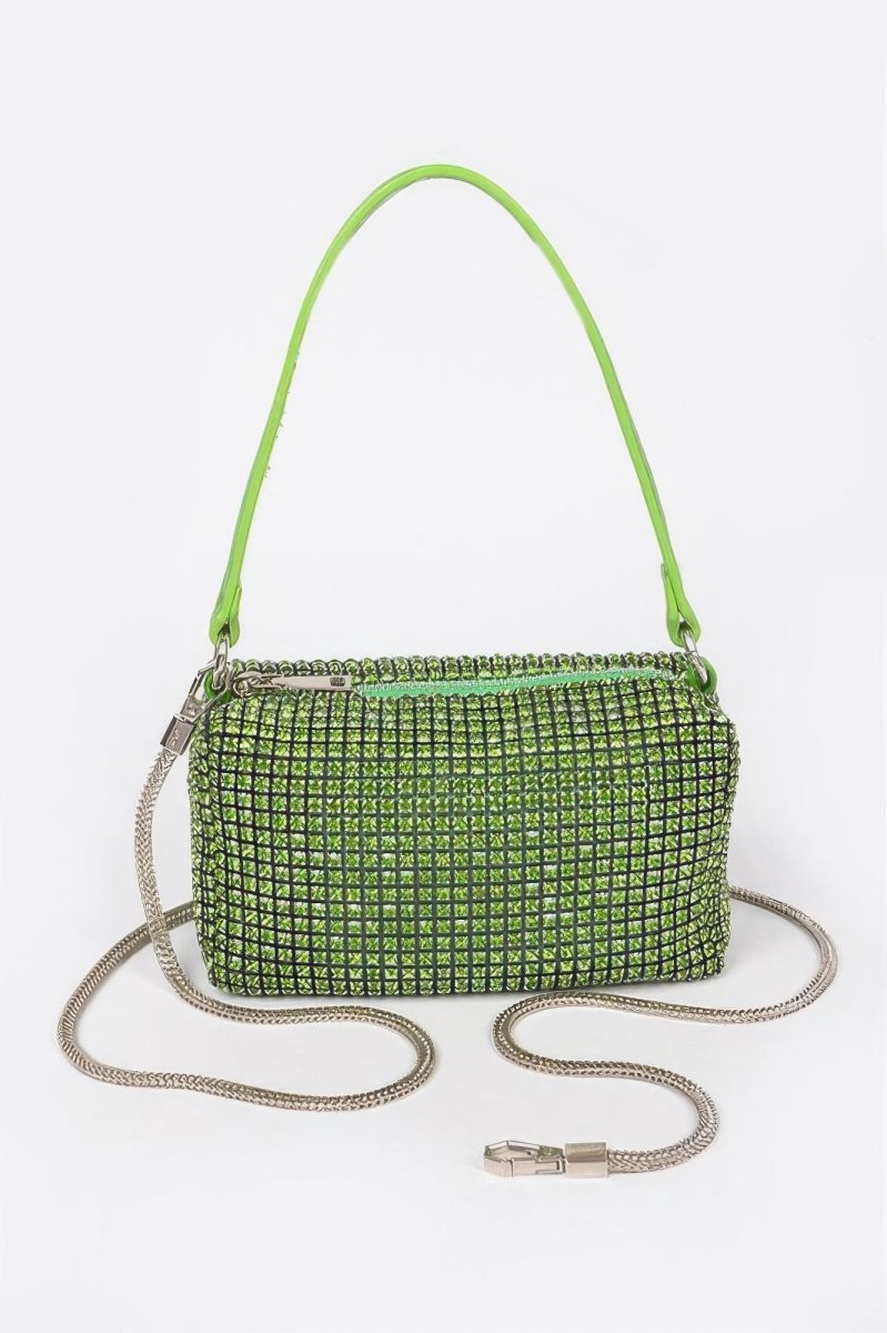 Oversized rhinestone clutch evening bag for women, fully crystal-encrusted glamorous formal accessory
