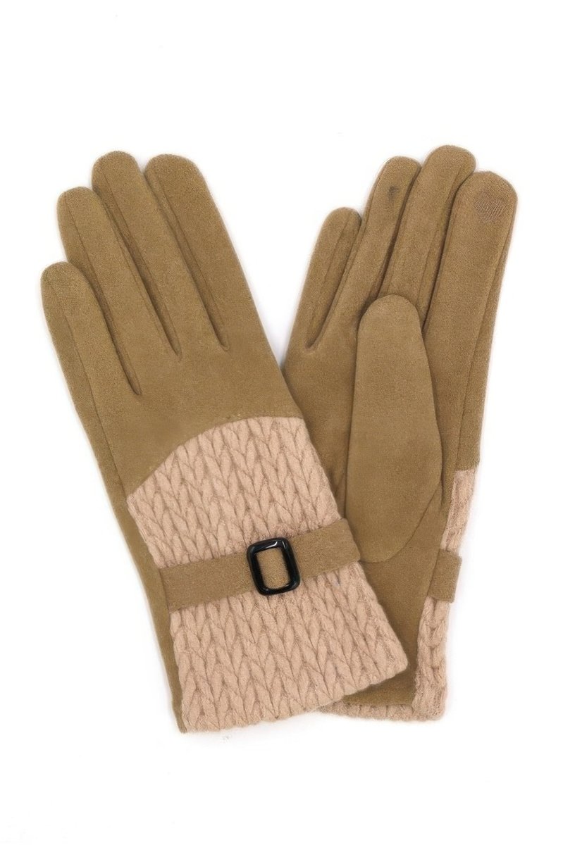 Women's cable knit winter gloves black touchscreen fingertips cozy warm smartphone compatible