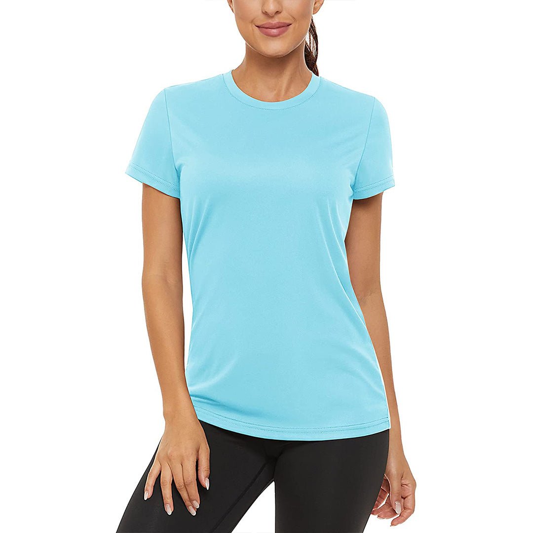 Women's UPF50 quick-dry outdoor activewear shirt lightweight sun protection for hiking yoga running