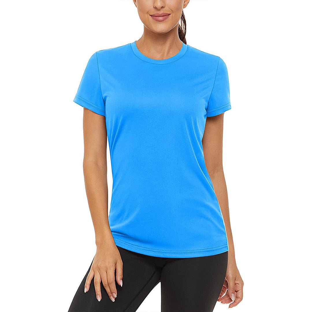 Women's UPF50 quick-dry sun protection activewear shirt for hiking yoga running outdoor fitness