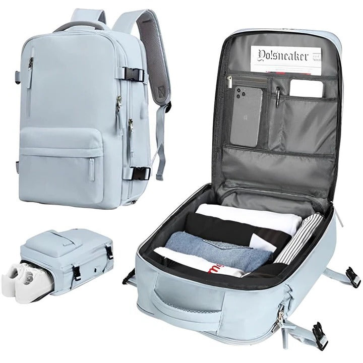 Women's travel backpack smart organizer durable construction active travelers commuters versatile
