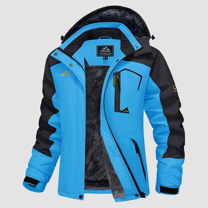 Women's water-resistant fleece ski jacket with four pockets, wind protection, and soft insulated lining