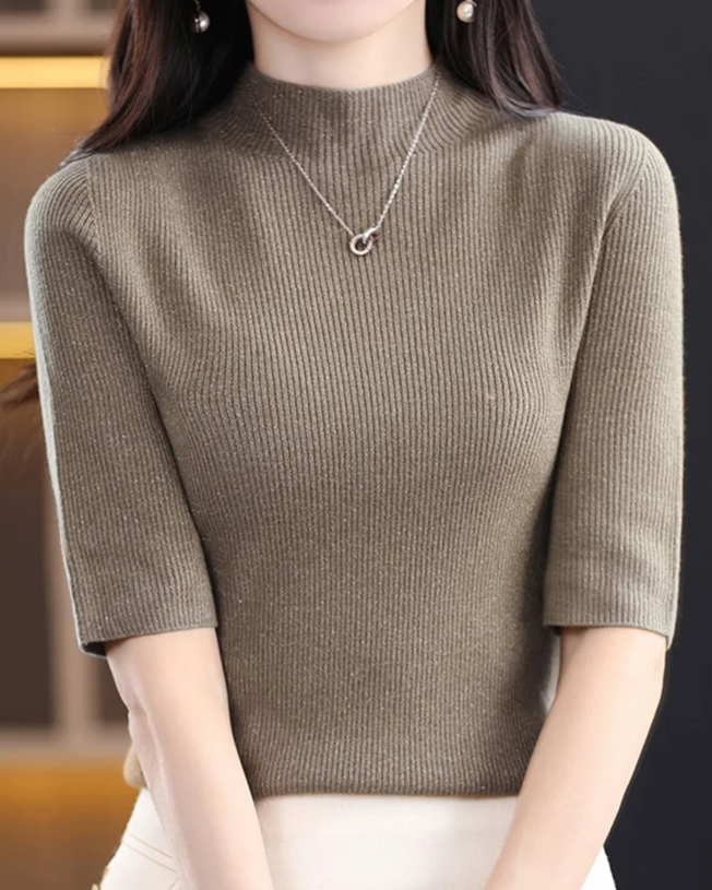Bellamy ribbed knit top women soft breathable lightweight versatile day-to-night silhouette