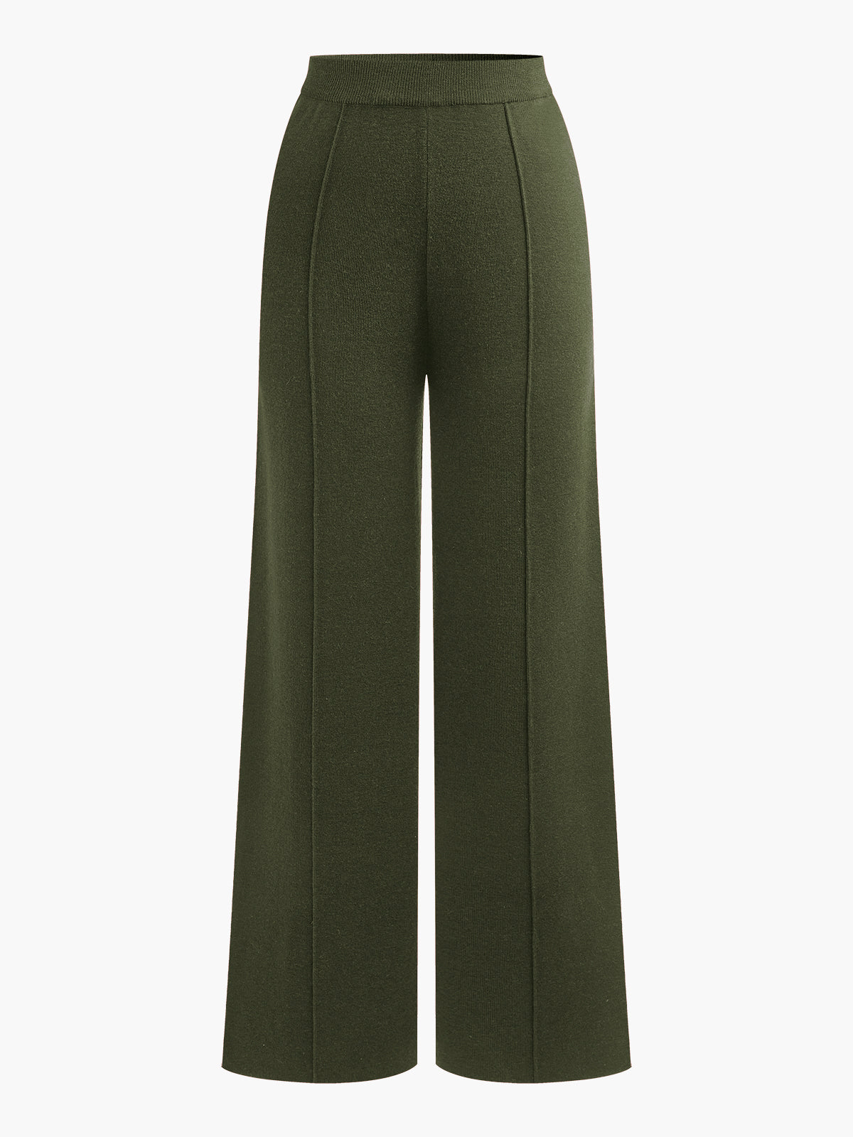 Women's high-waist wool-blend skinny pants with contrast piping trim, warm elegant work style