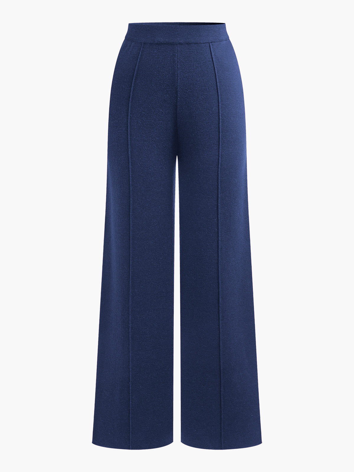 Women's wool-blend high-waist skinny pants with contrast piping trim, warm elegant work style