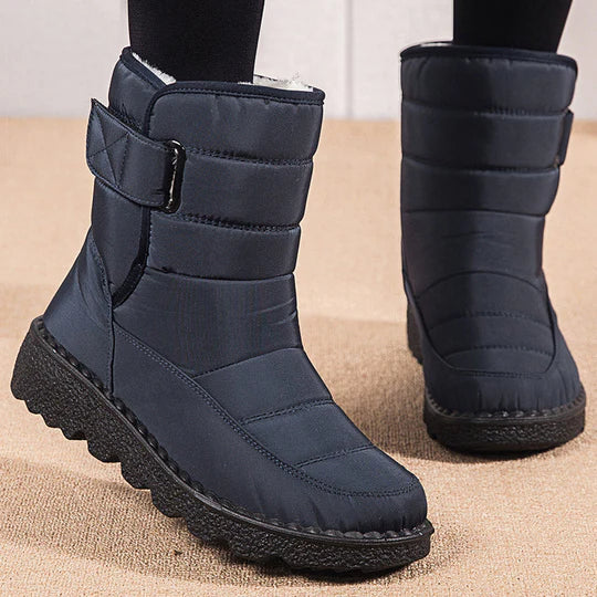 Moritz waterproof snow boots in neutral tones, rugged winter silhouette with durable cold-weather sole