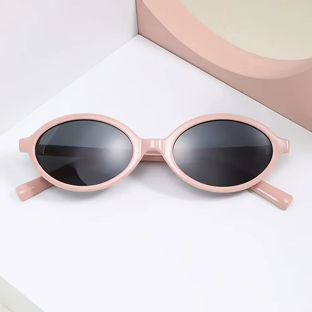 Demi retro oval sunglasses premium acetate UV400 gold hinges ultra-light minimalist women