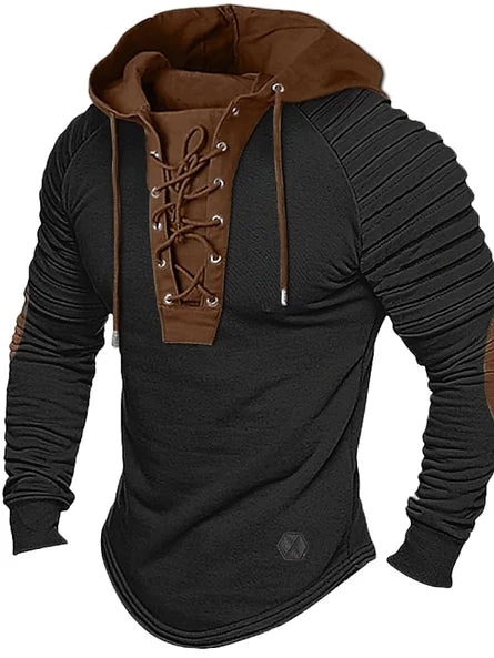 Asher relaxed-fit knitted hoodie sweater in wool-cashmere blend for winter warmth