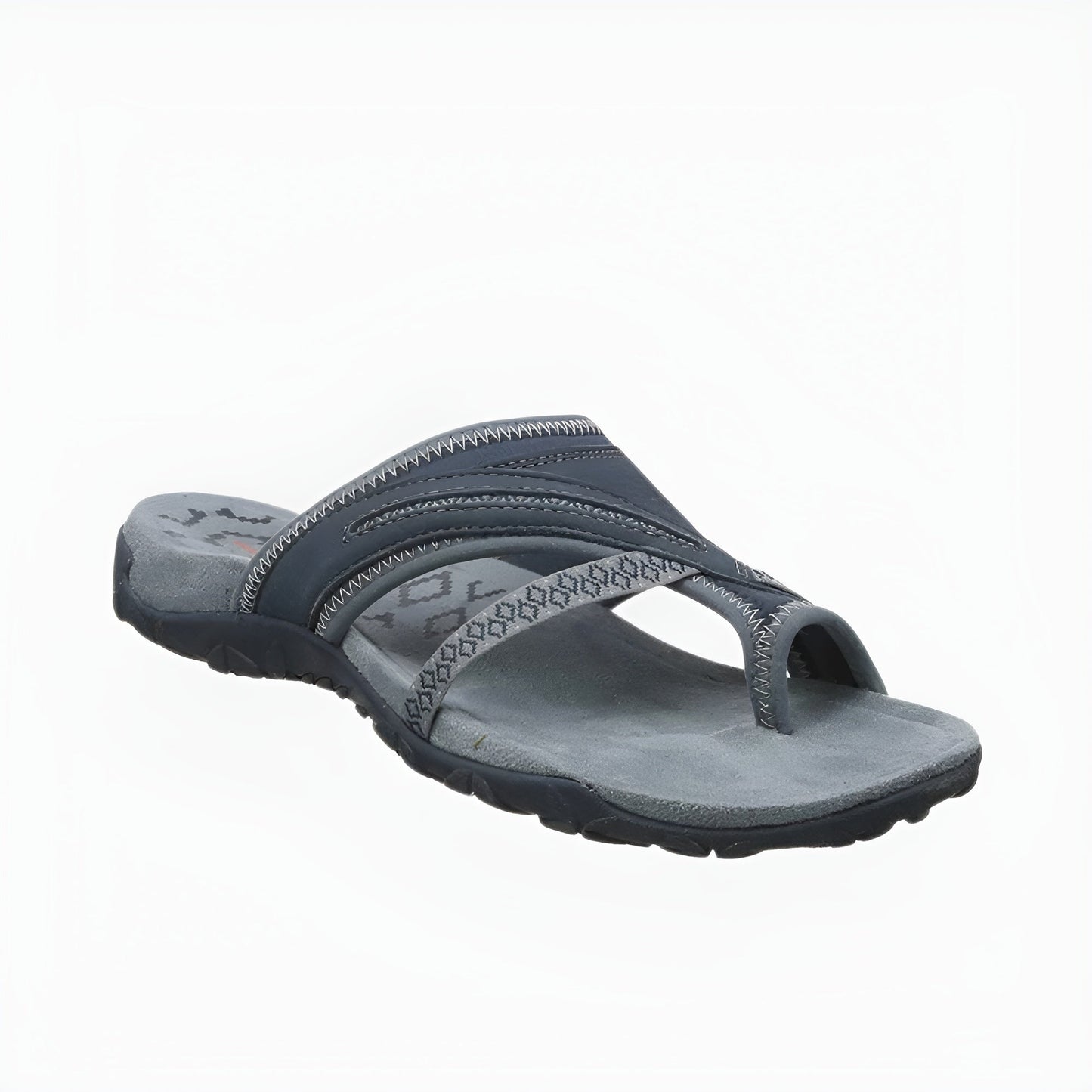 Sage women's leather sandals with cushioned insoles, arch support, and adjustable straps for all-day comfort