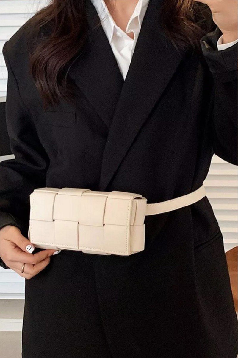 Zenana vegan leather woven crossbody bag, small eco-chic sustainable accessory with subtle texture