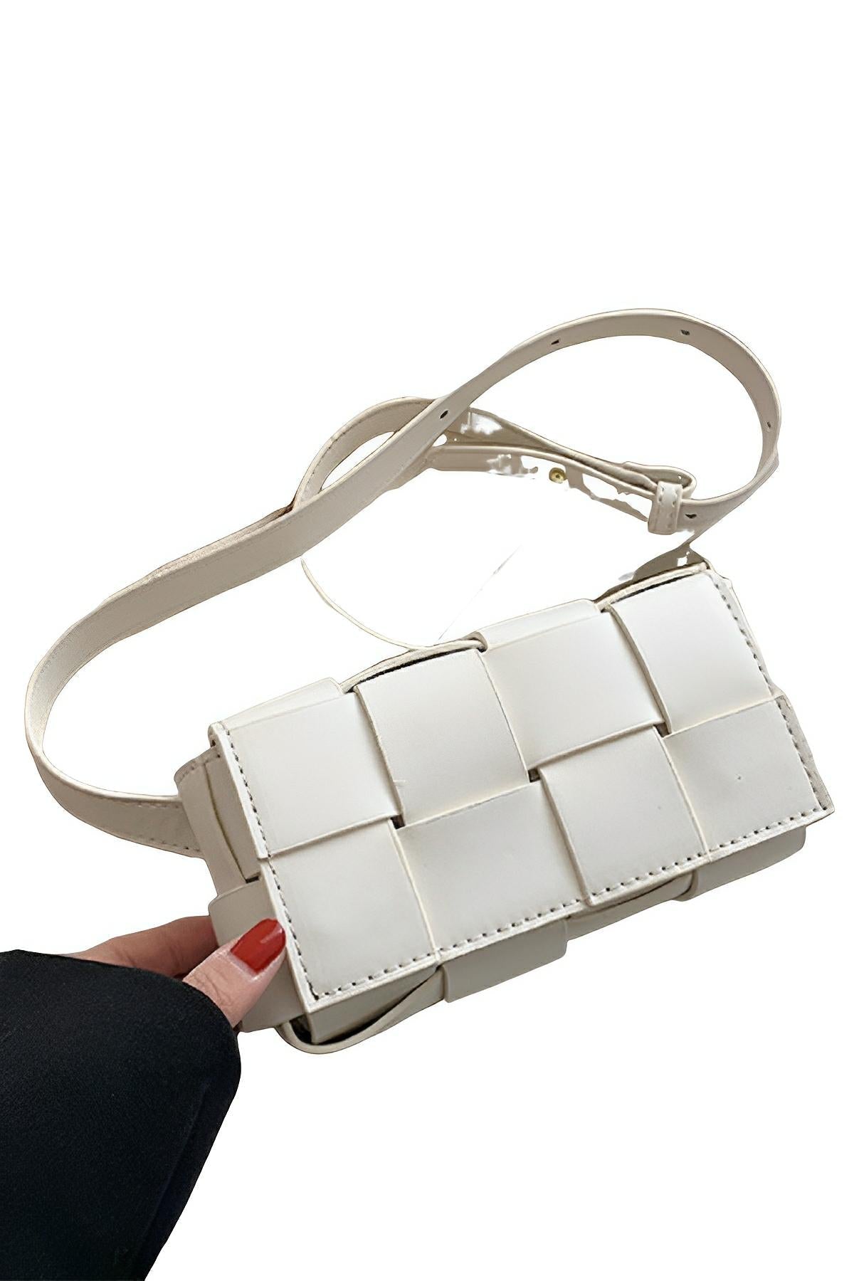 Zenana vegan leather woven crossbody bag, small eco-friendly textured design for everyday chic style